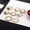 Gold Retro Punk Boho Ring Set 97