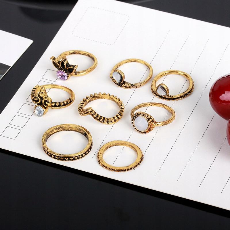 Gold Retro Punk Boho Ring Set 97