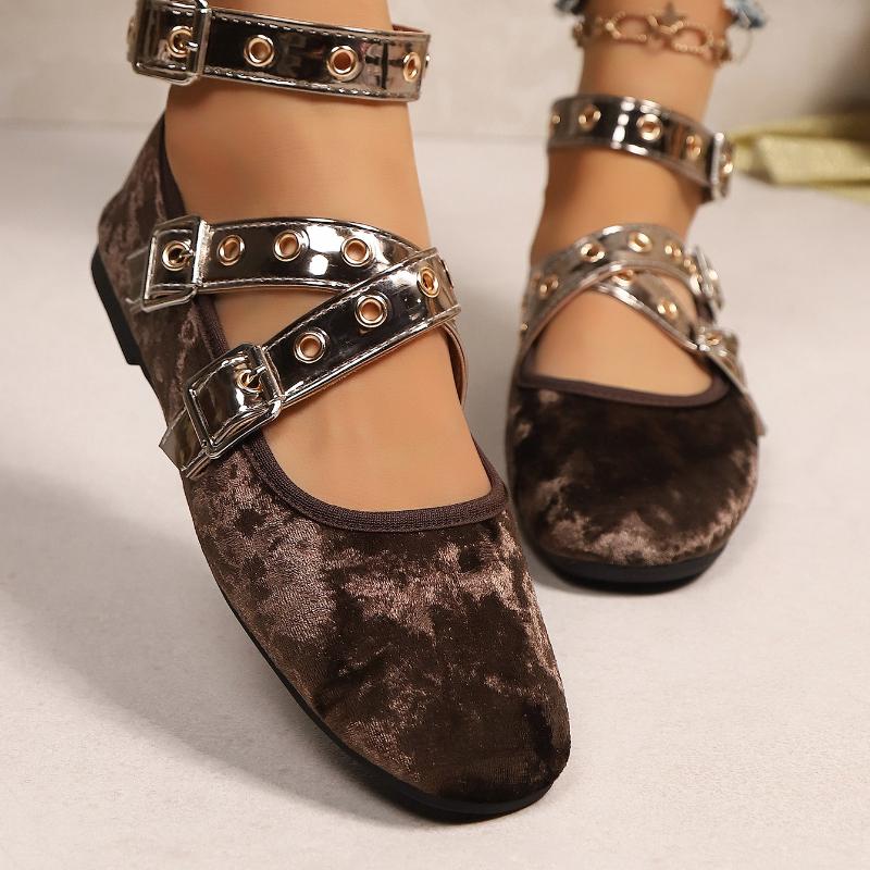 Fashion Women Flats Fashion Buckle Strap Sneakers Ladies Mary Janes Flats Shoes Female Shallow Ballet Flats Loafers Zapatos De Mujer