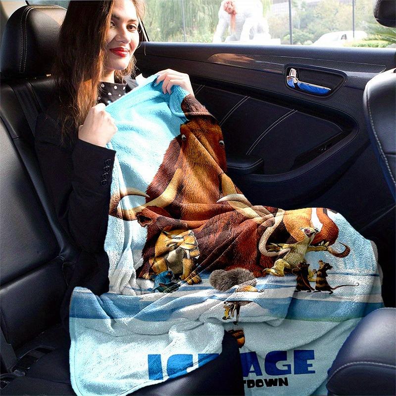 1pc, Ice Age The Meltdown Movie Characters Throw Blanket Perfect for Home Decor, Couch Cover, Outdoor Use, Travel, Camping