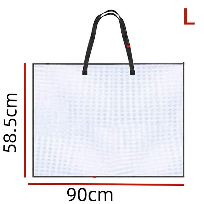 

Прозрачная сумка для файлов Сумка для рисования Сумка для хранения вещей Большая сумка для хранения постеров Сумка для организации канцелярских принадлежностей для творчества L