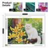 5D Diamond Painting For Adults Cat Flower Mosaic Diamond Embroidery Animal Picture Of Rhinestone Handmade Home Decor 30x40cm/12x16inch