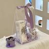 3D Bouquet Packaging Basket Transparent Acrylic Portable Flower Box Suitable for Weddings Birthdays Parties Valentine's Day Flower Gift Baskets