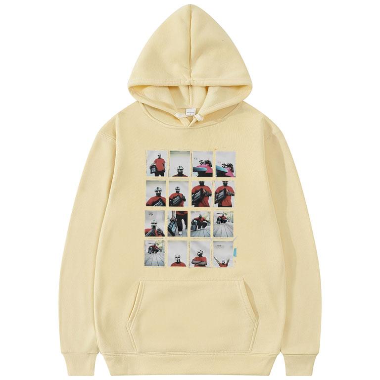 Rapper Mf Doom Mugshot Graphic Hoodie Men's Casual Vintage Hoodies Fashion Rap Streetwear Men Women Hip Hop Autumn Sweatshirt