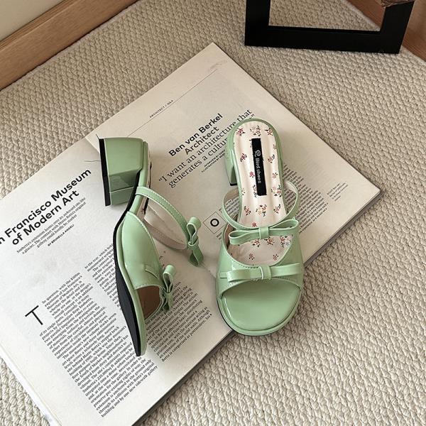 Fashion High-Heeled Shoes Lady Ladies' Slippers Rubber Flip Flops Luxury Slides Butterfly-Knot Slipers Women Hawaiian Designer 2025