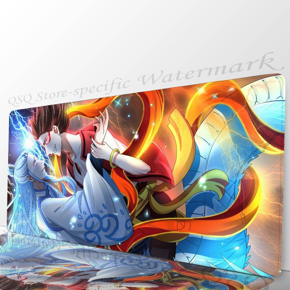 Nezha Movie Animation Mousepad Mouse Mat Desk Mat With Pad Gaming Accessories Prime Gaming XXL Keyboard Pad Padding Mat