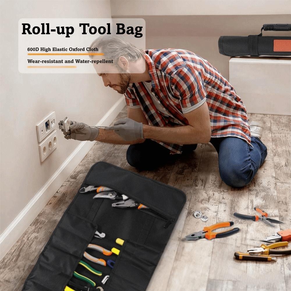 Elastic Coil Folding Reel Rolling Tool Bag Separate Storage Tool Storage Bag Fitment