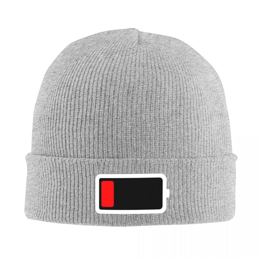 1 Batterie Pile Vide Chapeau en Laine Chaude Bonnet d'Hiver Bonnet à Pompon Casquettes Hip Hop pour Unisexe