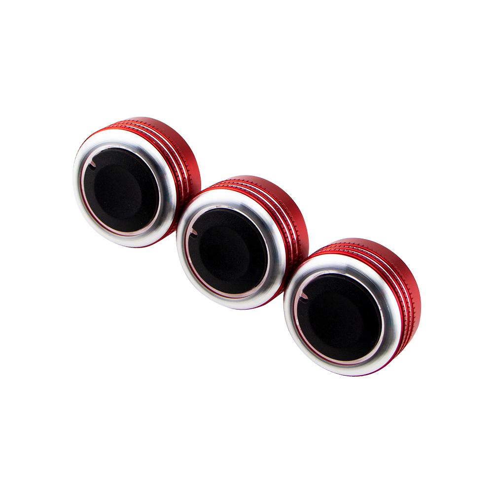 3Pcs/set Aluminum Alloy Air Conditioning Knob AC Knob Cover for Mazda 3 BL 2010 - 2013 Heat Control Switch Button