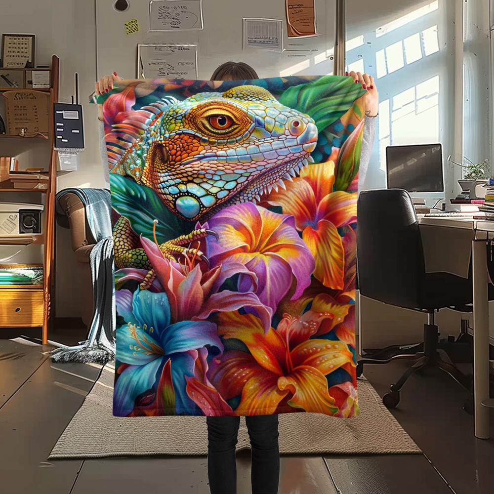 1 pièce Couverture en Flanelle Imprimée Dessin Animé, Haute Qualité Confortable pour Toutes les Saisons, Décoration de Maison, Chaleur et Confort, Parfait pour un Cadeau de Noël ou d'Anniversaire