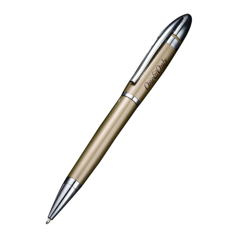 Rotating Metal Pen with Logo for Student Writing and Promotional Use - Ballpoint, Water-Spray, Glue Features