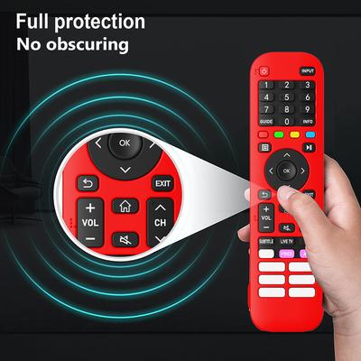 Silicone Protective Cover Anti-Slip Remote Control Washable with Detachable Anti-Lost Lanyard for Hisense EN2A30 EN2P30H EN2J30H