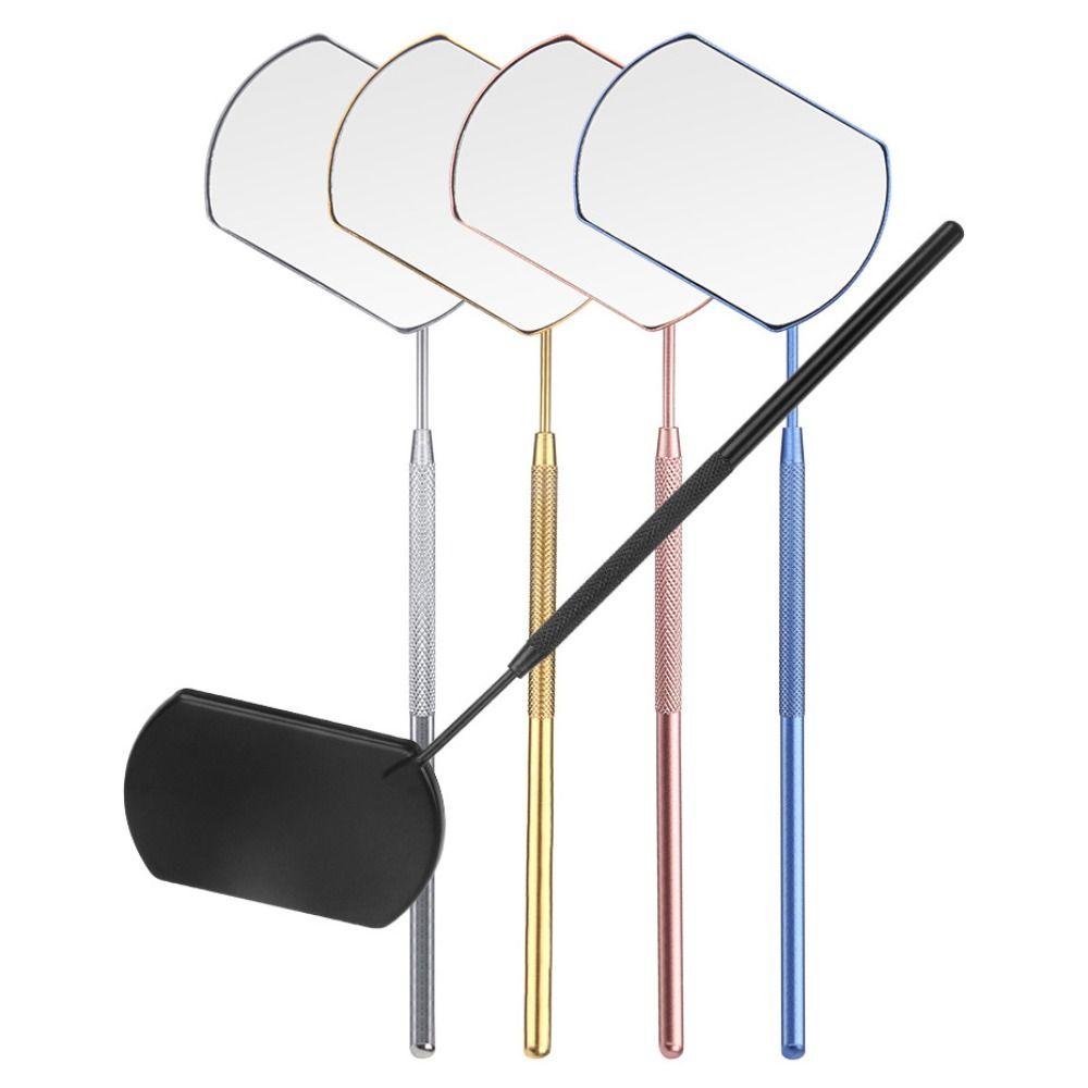 Stainless Steel Eyelash Inspection Mirror Square 8 Colors Eyelash Extension Mirror Detachable Extension Makeup Tools
