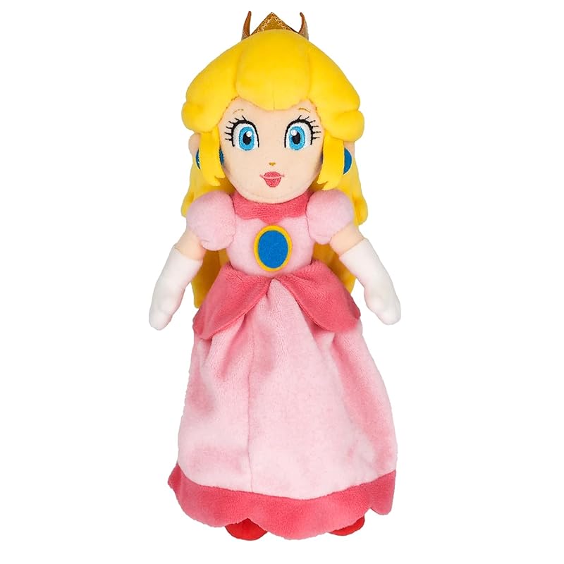Sanei Boeki Super Mario ALL STAR COLLECTION Peach (S) W9.5 x D9 x H26cm Plush Toy AC05