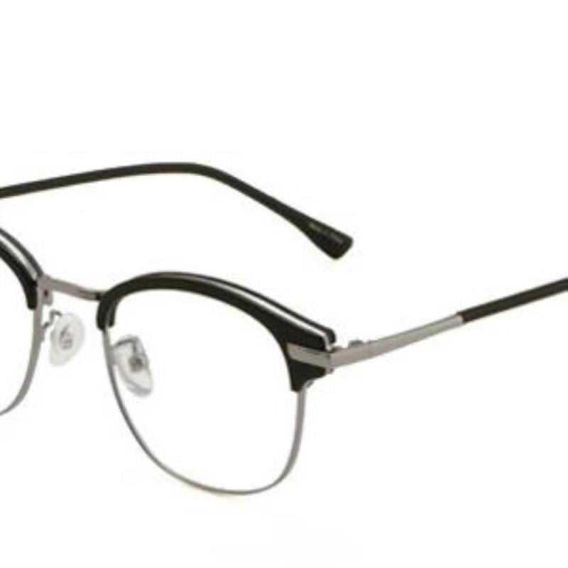 Men s and Women s Retro Geek Chic Horn-Rimmed Glasses Frames G1252_Crystal Brown-Gold