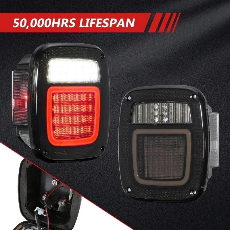2pcs/set 83 LEDs Universal Tail Lights Brake Reverse Lights for Jeep Wrangler CJ TJ YJ JK