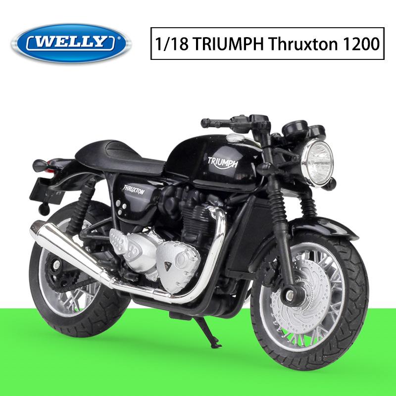 

Масштаб 1/18 Welly Triumph Thruxton 1200, модель мотоцикла из сплава, литье под давлением, металлические игрушечные транспортные средства, модель мотоцикла, коллекция высокой имитации, детские подарки
