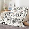 Cute Cat B-Boykisser Throw Lightweight 240G Flannel Blanket Soft Skin-Friendly For Summer Cooling