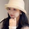 Hat French Autumn and Winter Wool Top Hat Basin Hat Temperament Hepburn Retro Fashion Fragrance Elegant Bucket Hat Socialite