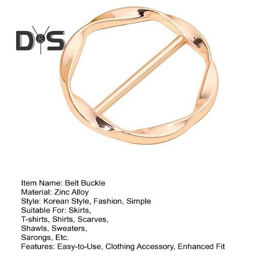 1 Pc/3 Pcs Women Scarf Ring Zinc Alloy Shirt Clips Twist Tee Knot Ring T-Shirt Ties Dress Clips Clothing Tightening Clip for Shirt Scarf Dress