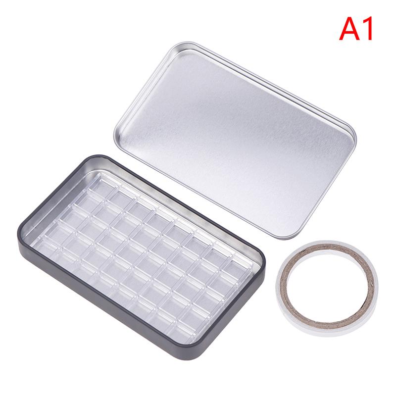 

Портативная пустая жестяная коробка для акварели 36/40 сеток мини-палитра для акварельных красок дорожный лоток для рисования художественные принадлежности as the picture