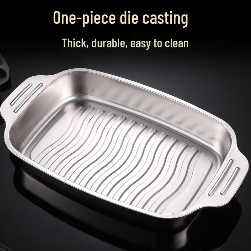 ZISIZ Commercial Stainless Steel Roasting Pan