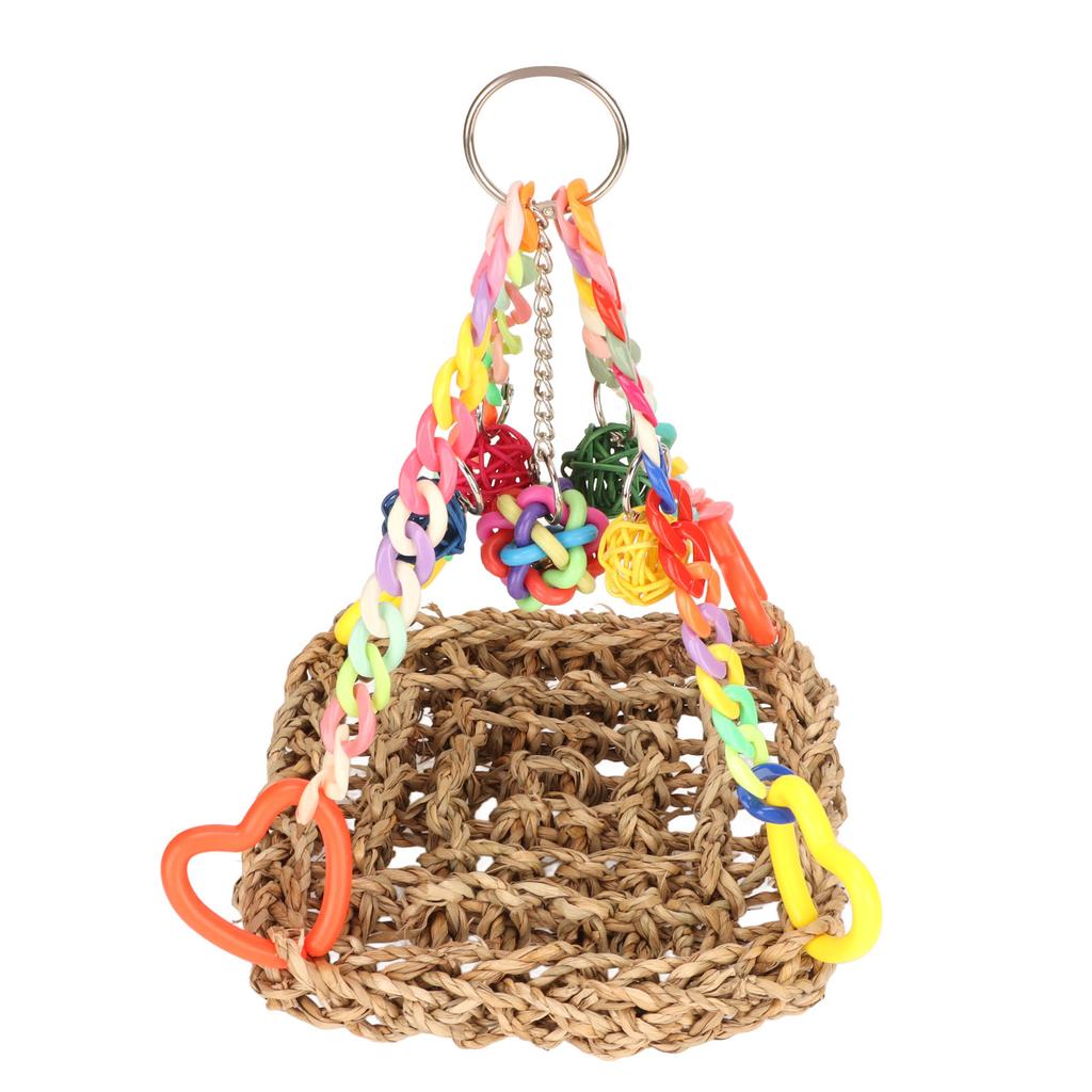 Bird Climbing Net Colourful Swing Hammock Chewing Hanging Mat for Decoration Playing