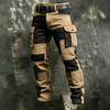 Reine Baumwolle Europäische und Amerikanische Herren Farbblock Taktische Mehrzwecktaschen Outdoor Arbeitskleidung Hose S-XL
