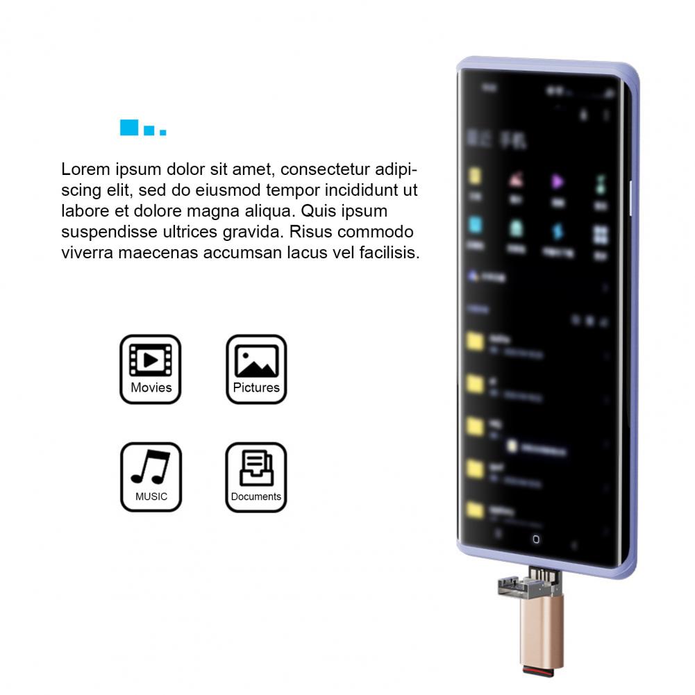 Portable Card Reader High-speed Compact Size Usb Type-c Card Reader Universal Otg Tf Card Reader for Devices No Driver Required