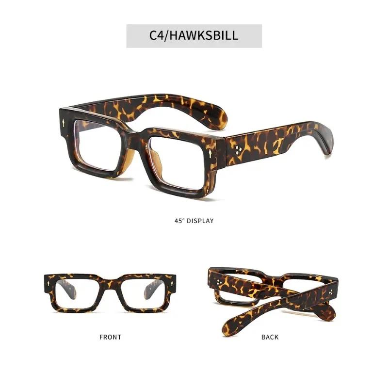 Blue-Light-Blocking Black Square Men'S Glasses Frame Optical Blue Light Reading Glasses Classic Computer Glasses Plane Mirror