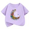 Fashion Star with Floral Design TShirt Printed T Shirt Girls Summer Clothes Short Sleeve Tops TShirts Cute Boys Clothing
