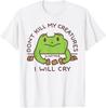 No Matéis a Mis Criaturas Lloraré Sapo Gamer Divertido Meme Camiseta