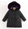 2023 Fashionable Korean Style Girls' Thickened Fleece-Lined Winter Parka Coat