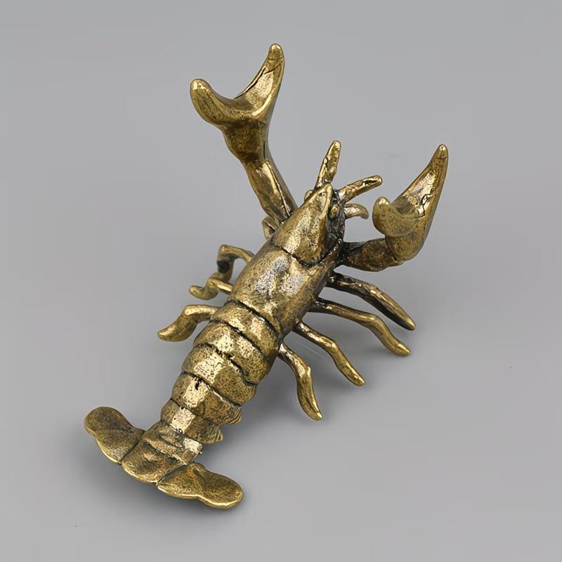 Brass Lobster Scorpion Shaped Pen Holder Ornament Vintage Perfect For Home Office Desk Study Table Decor Display
