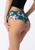 Figi damskie brazyliany z wysokim stanem w kwiatowy print Tea Rose Simple Brasil Maxi