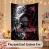 Custom Personalized Tapestry,Tokyo Ghoul Print Custom Name Text Wall Art Hanging for Bedroom
