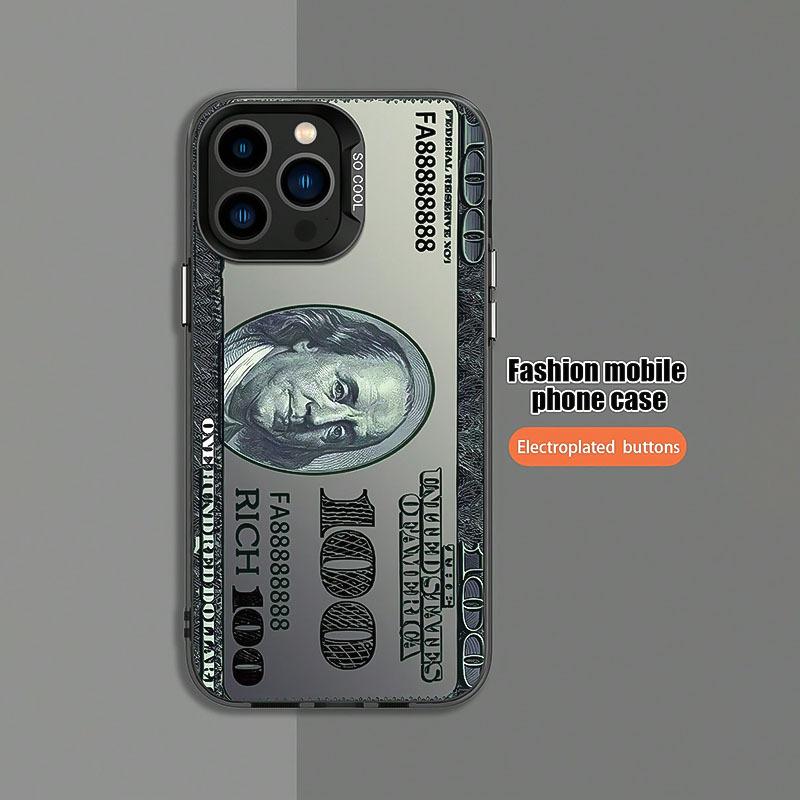 New $100 Banknote Pattern Phone Case Suitable for iPhone 17, 16, 15, 14, 13, 12, 11 Pro/Max/Plus Anti Drop and Shockproof