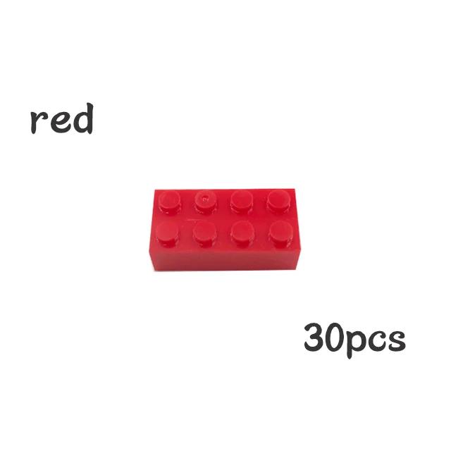 Non-Toxic 30Pcs Bulk Blocks Building Bricks Thick 2X4 Educational Assemblage Construction Toy For Children Size Compatible With Brand 3001