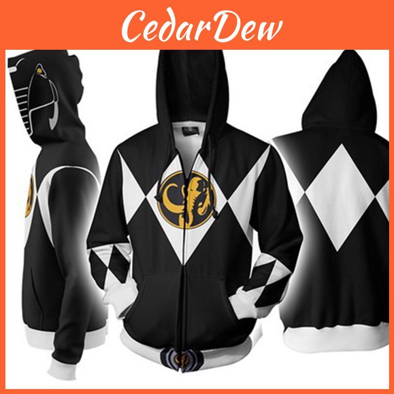 Mighty Morphin Power Rangers Cosplay 3d Printing Hoodie With Premium Quality