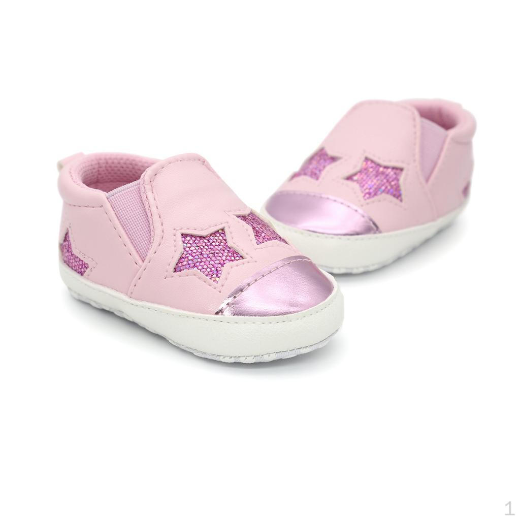

Baby Artificial PU Pram Non-Slip Shoes For 0-18months L рожевий