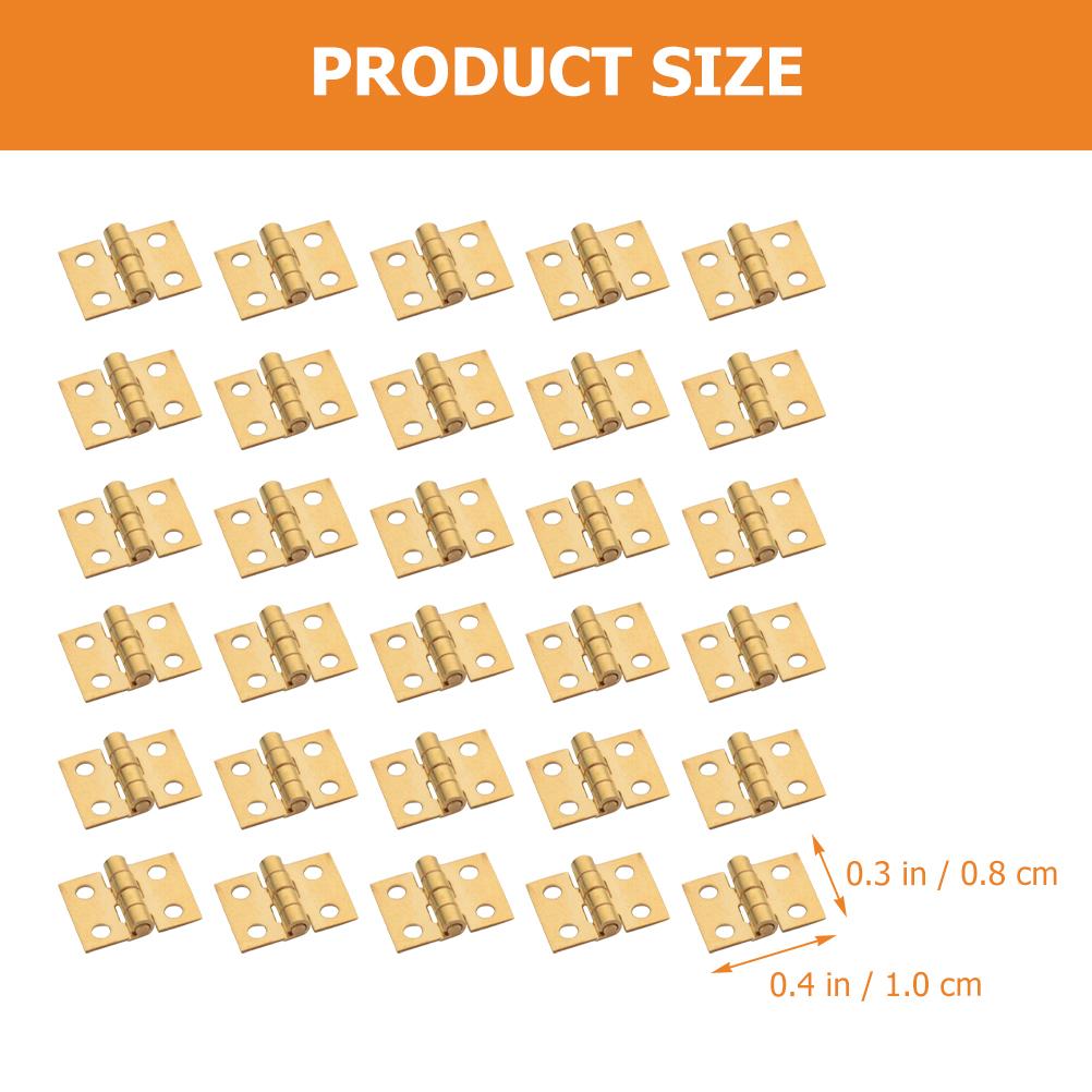 30 Stück Mini Scharnier Kleine Scharniere Miniatur Holzpuppenhaus Kiste Kupfer Schmuckkästen