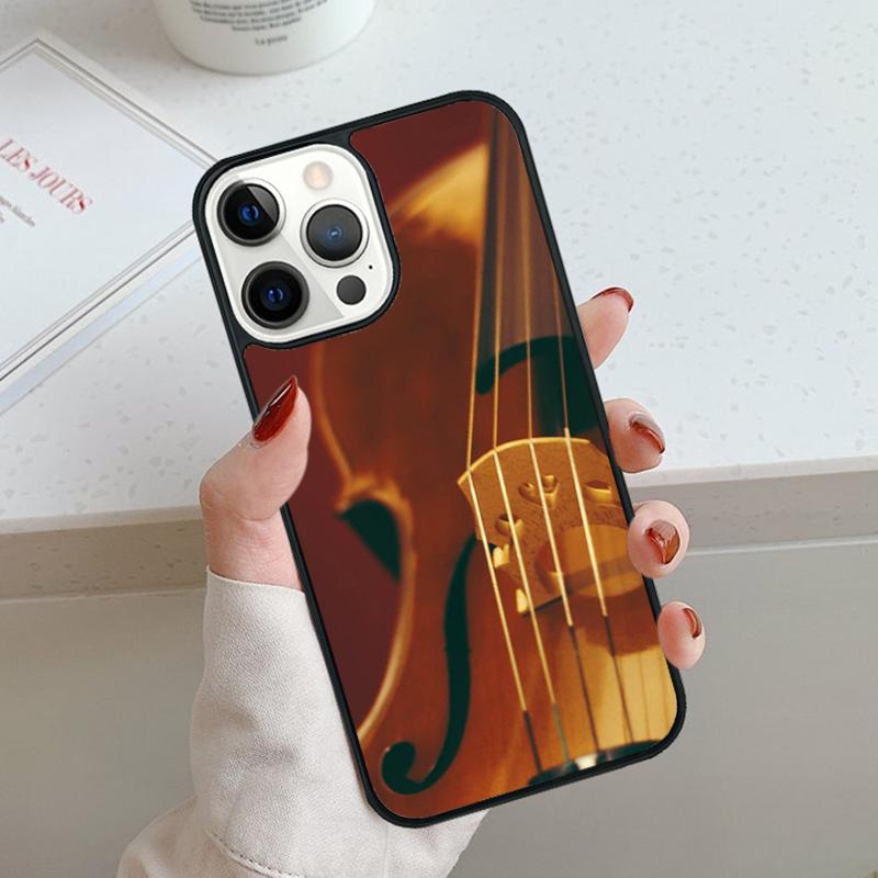 Violin and Musical Note Phone Case For iPhone 17 Air 11 12 13 14 15 16 Pro Max Cover For iPhone 17 Air Max Plus Coque Shell