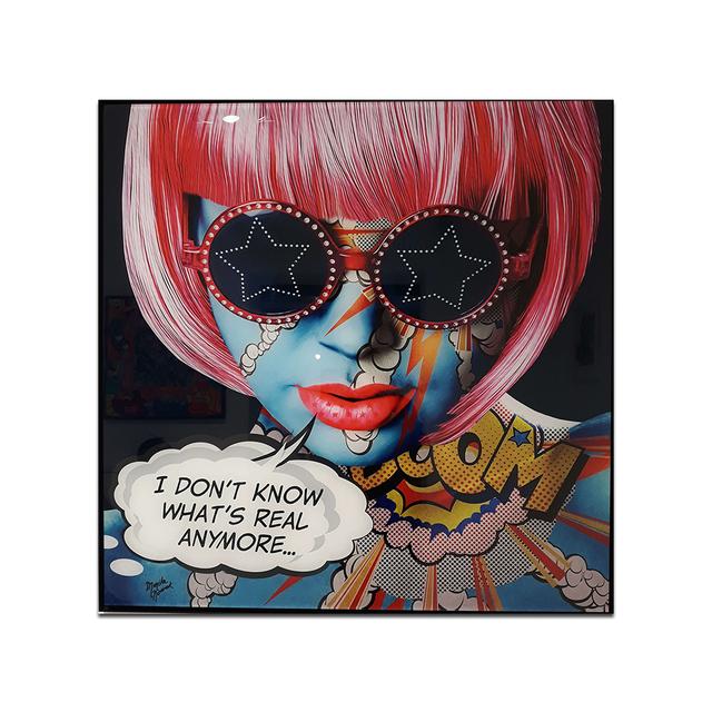 Capelli rossi, pelle blu, labbra, graffiti astratti, ragazza, arte della parete, tela, pittura, poster, immagine, decorazione domestica per soggiorno camera da letto.