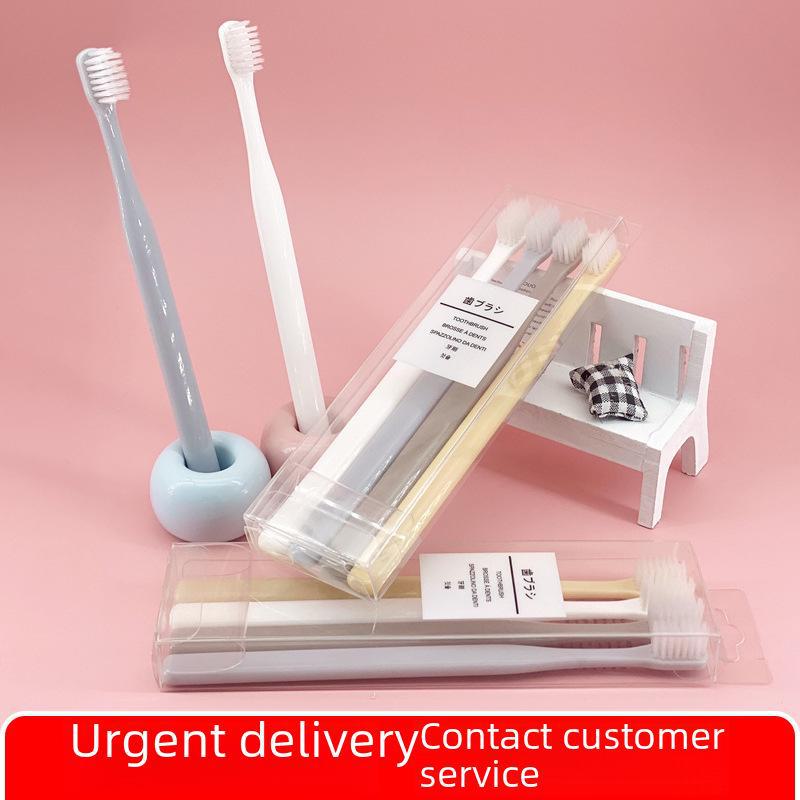 

Японские зубные щетки Xiujie Macaron — 4 шт. в упаковке, мягкие щетинки из бамбукового угля для взрослых 4 pieces