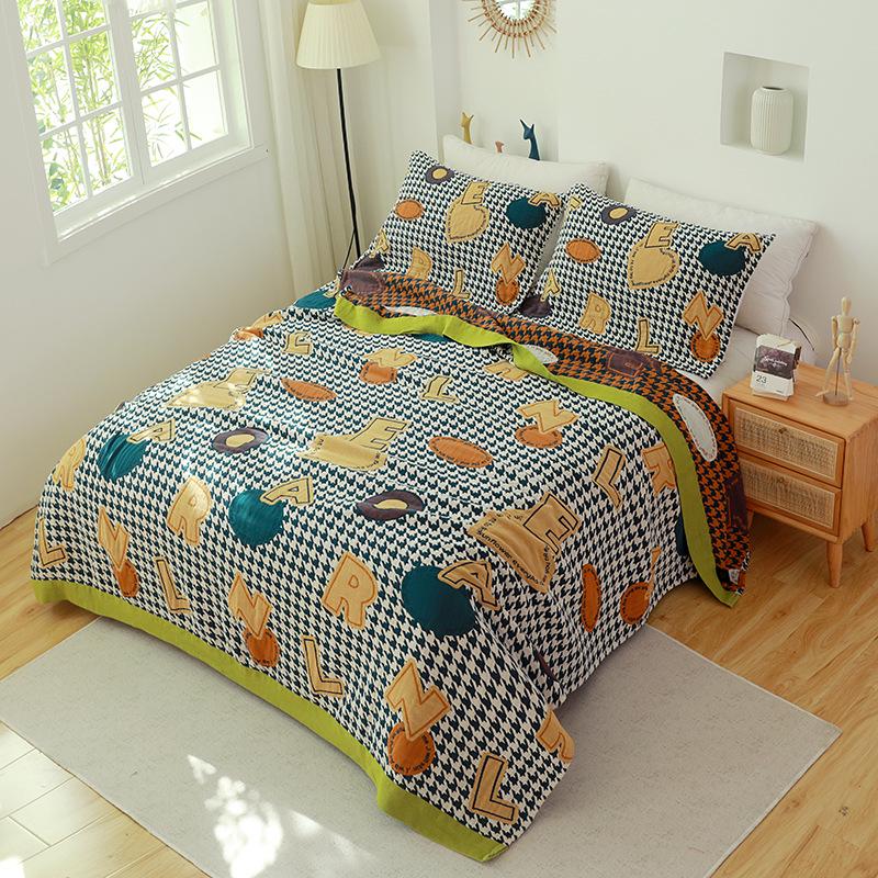 2025 Neue reine Baumwoll-Mulltuch-Decke für Sommer & Büro-Nickerchen