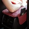 Car Armrest Cushion Center Console Protector Pad with Storage Pocket Faux Leather Heightening Armrest Pillow for Most Cars