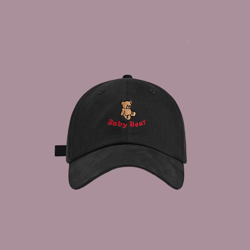Cute cartoon embroidered baseball cap women's new versatile face cap men's sun hat tide