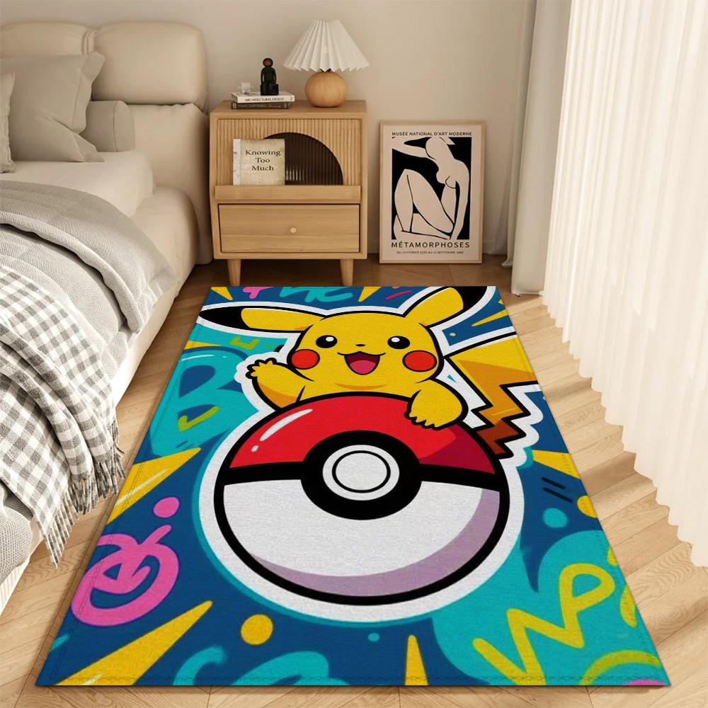 Fashion Entrance Mat Kitchen Carpet Living Room Rugs Decoration P-pikachu Floor Mats Super Absorbent Bathroom Rug Balcony Door