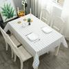 Japanese Style Waterproof Plaid Tablecloth - Oil-proof & Wash-free PEVA for Coffee and Dining Tables