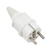 Black & White French/German Standard Detachable Elbow Power Plug with Wiring Assembly